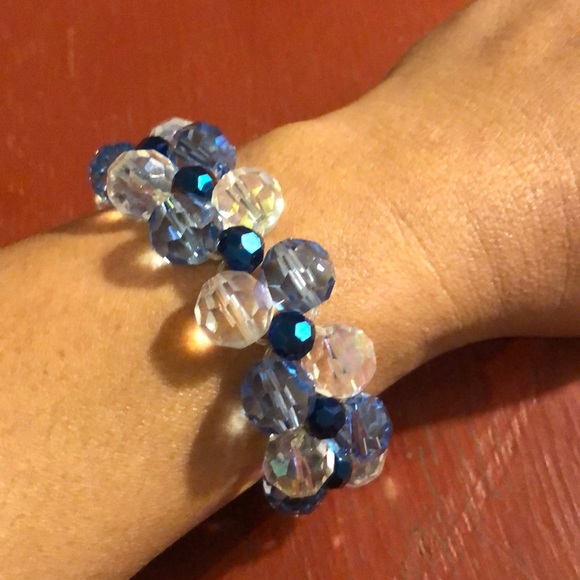 Vintage AB Crystal Stitch Bracelet - Picture 3 of 5